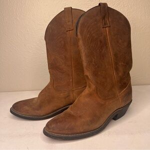 Masterson Brown oiled leather mid calf western boot
